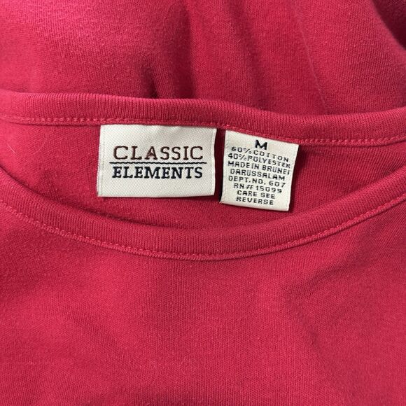 Vtg Christmas Long Sleeve Shirt Women Medium Red Snowman Embroidered Holiday 90s - Picture 8 of 9